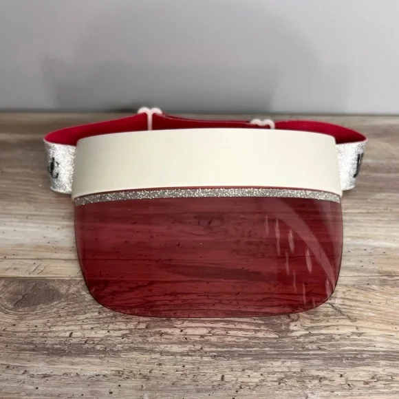 Authentic Jimmy Choo Pink Visor Calix Hat Authentic Jimmy Choo Pink Visor Calix Hat main image 3